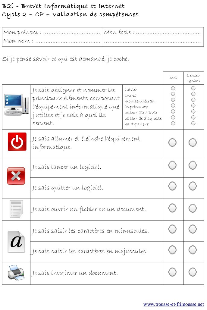 Co-évaluation TICE – CP et CE1 – Trousse et Frimousse